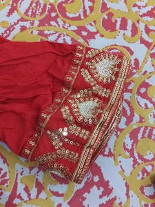 Red Anarkali Plazo Suit❤️