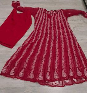 Chikankari Anarkali Kurti