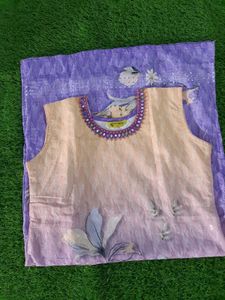 Lavender-offwhite Kurti