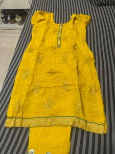 Yellow &amp; Blue Kurta Set