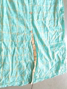 Sea Green Daily Wear Straight Kurta