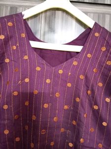 Embroidered Purple Kurta