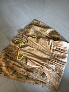BRAND NEW | Beige Gold  Midi Dress