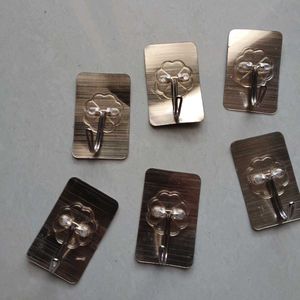 Adhesive Wall Hooks (6-Pack)