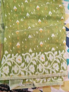 Green jamdani Saree
