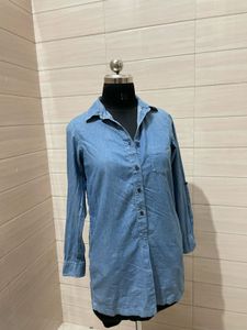 UNIQLO Denim Shirt Dress with pockets