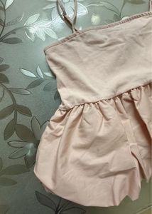 H&amp;M Pink Balloon Peplum Strappy Top