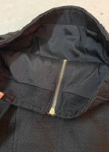 Black Mini Skirt with Gold Buttons