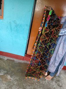 Embroidered Net Dupatta