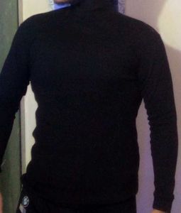 Black Turtle Neck Sweater Men.