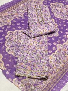 3-cotton Suits,pants With Duppatas Combo Offers