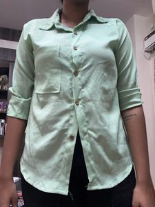 Green Textures Oversized Shirt