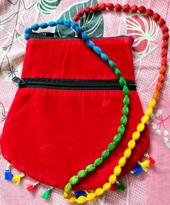 Embroidered Peacock Handbag