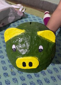 Very Cute Hand Made Piggy Bank ,fully Han