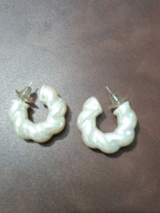 Pearl Hoop Earrings