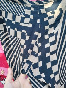 Patterned Casual Strai ght Korean  Pants