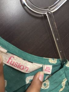 Fusion Green Festive Kurti