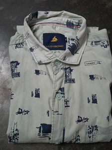 Patterned Long Sleeve Button-Down