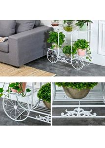 Plant Flower Pot Stand (White)