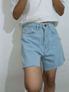 Light Wash Denim Shorts