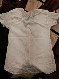 Linen White Half Sleevs Shirt