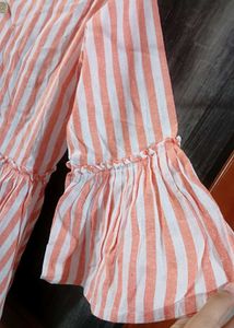 Striped Button-Down Top