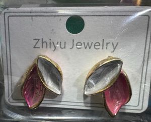 Pearl &amp; Rhinestone Bow Earrings