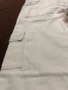 White Cargo Pants Size 30