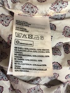 Off White Printed Top