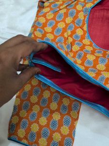 Printed Blouse Orange