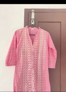 ❗️ Baby Pink Chikankari Kurti For Women