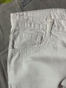 : Ivory Flow Wide-Leg Jeans