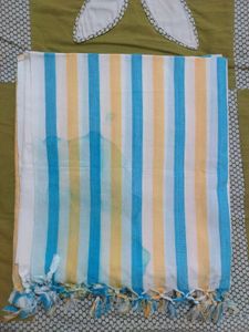 Bhagalpuri Dull Silk Chadar Striped Combo