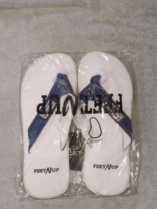 Feet N Up Flip Flops White Brand New