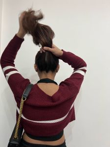 Cropped Knit Top from Shein