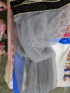 Black Velvet Lehenga Embellished Design