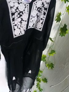 New Black Chikankari Kurti