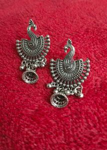 Peacock Jhumka Earrings