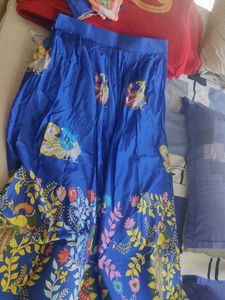 Blue Embroidered lehenga set
