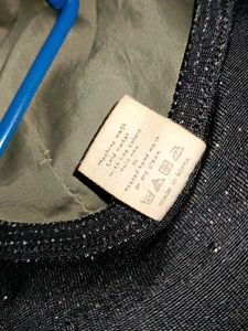 Black shimmer party wear top