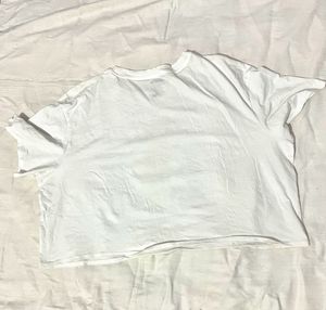 Oversized White Printed T-Shirt