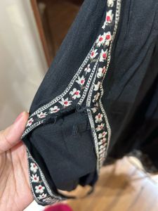 Black Naira Cut Kurta