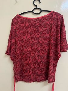 Red Floral Top