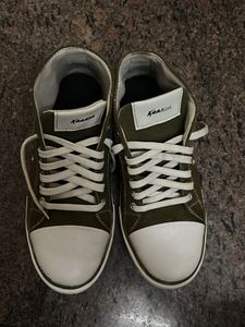 Olive High Ankle Sneakers