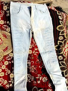 Denim Scratches Jeans