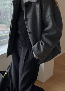 Stylish Grey Button-Down Jacket