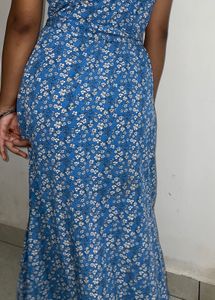 StyleVille Blue Floral Dress