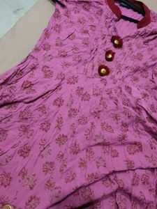 Floral Print Maxi Kurti