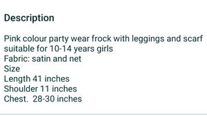 Pink Satin Frock For Girls