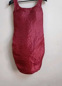 Elegant Maroon Bodycon Dress